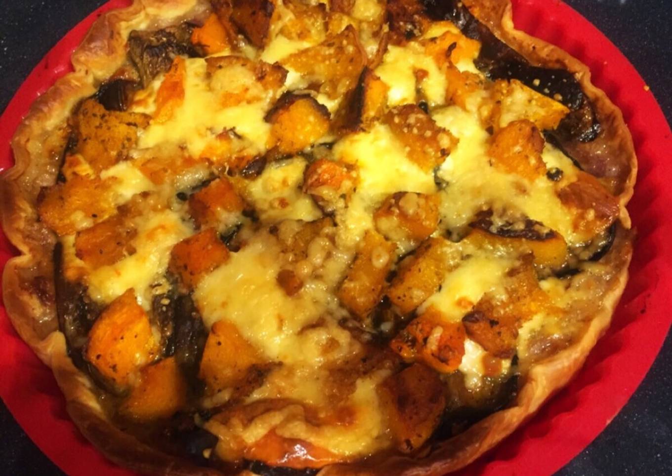 Tarta de berenjena y calabaza