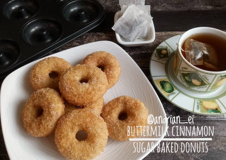 Resep masakan Buttermilk Cinnamon Sugar Baked Donuts | Resep Bumbu Buttermilk Cinnamon Sugar Baked Donuts Yang Enak Dan Lezat