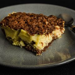 A picture of Crumbly grated curd-cheese bake.