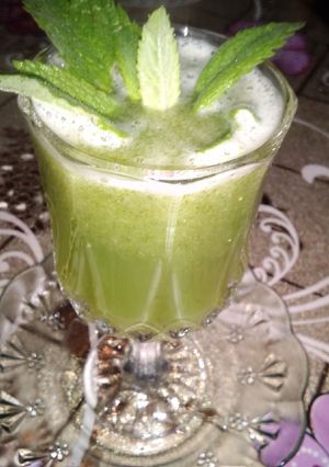 صورة لوصفة عصير نعناع والليمون🍋