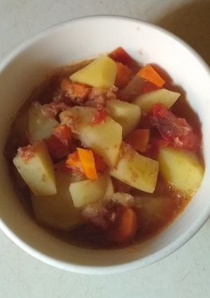 A picture of Irish potato peppersoup.
