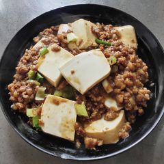 A picture of Sautéed Ground Pork with Tofu.