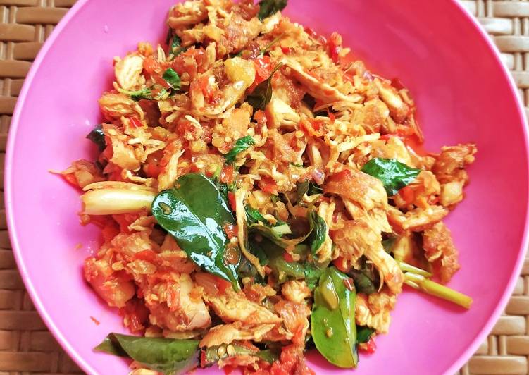 Resep !ENAK Ayam Suwir Pedas Kemangi resep masakan rumahan yummy app