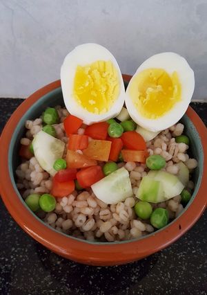 A picture of Pearl barley salad.