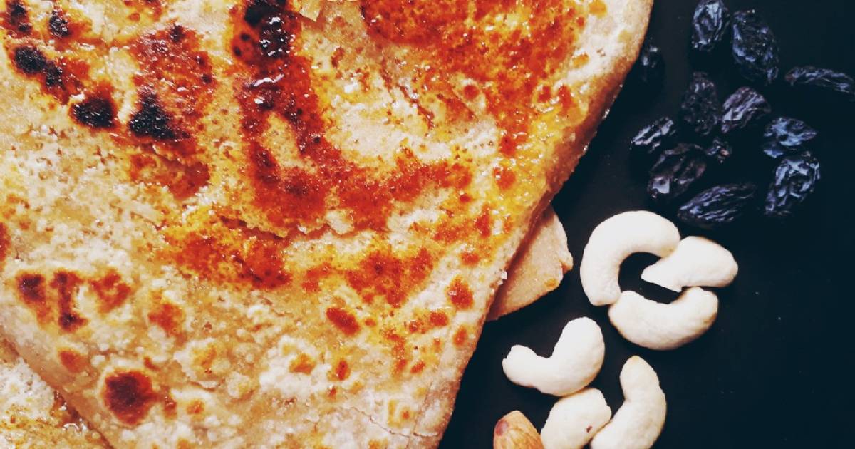Caramalized Rich dry fruit parathas Recipe by Tanushree Jha Cookpad