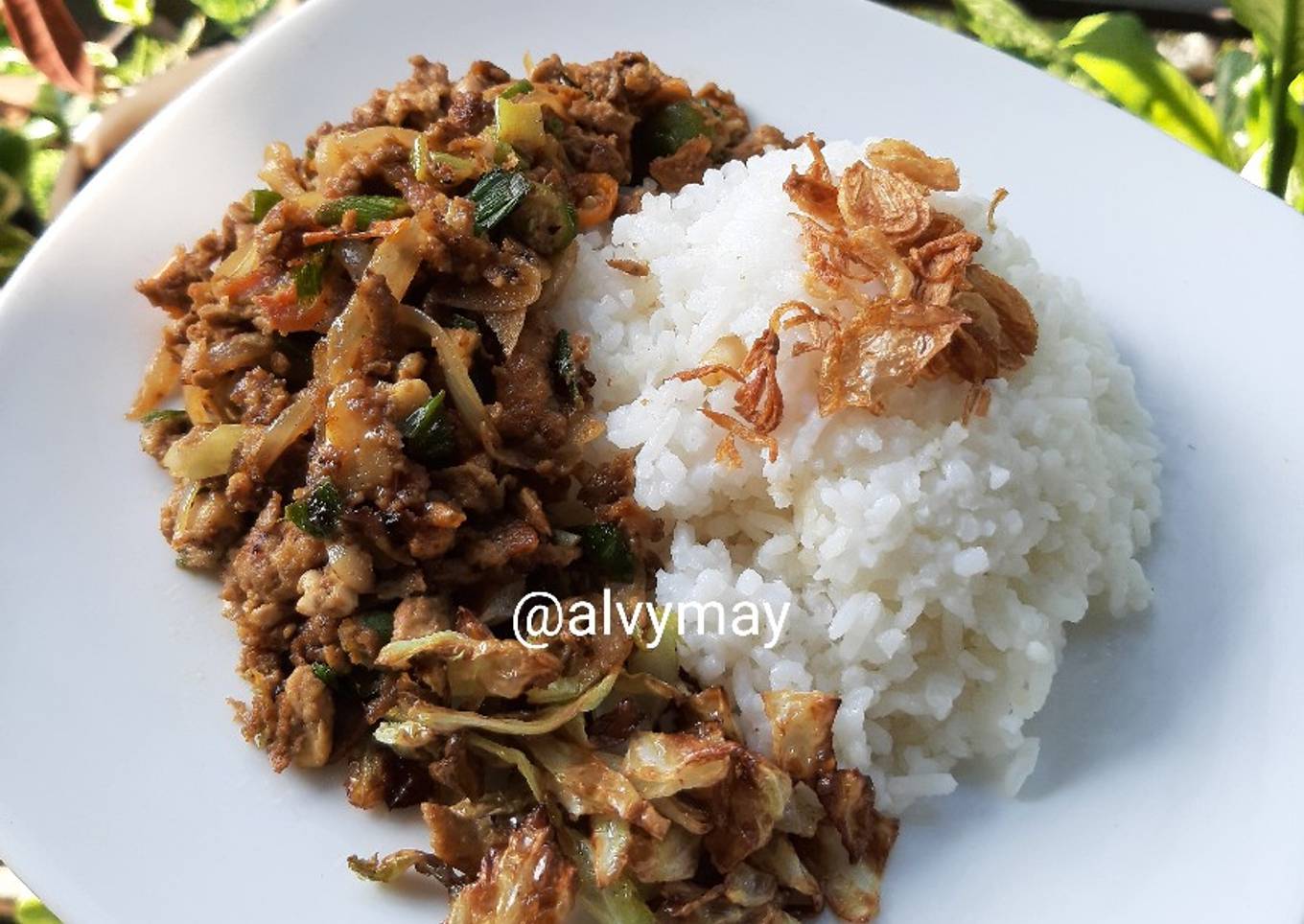 Telur Orak Arik + Kol Goreng