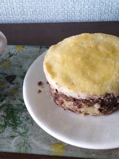 Una foto de Mini tarta a tres sabores
