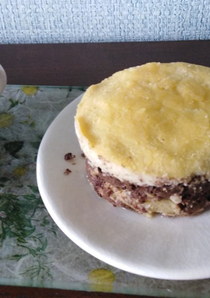 Una foto de Mini tarta a tres sabores