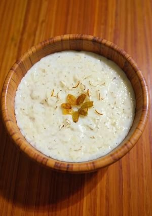 A picture of Water fruit Payasam Or Paniphal Ki Kheer.