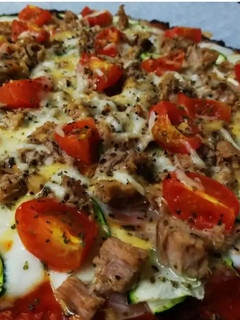 Una foto de Pizza vegetal