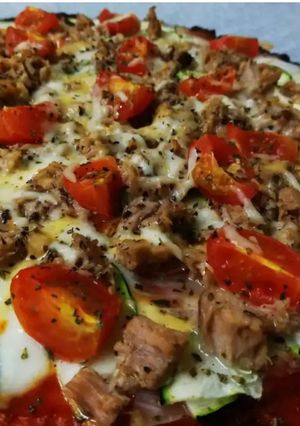 Una foto de Pizza vegetal