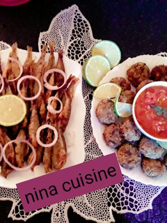 صورة لوصفة سردين مقلي 🐟 ودولمة بالارز وصلصة طماطم 😋
