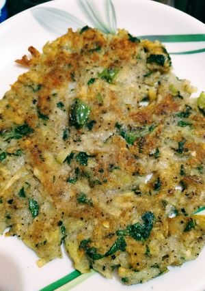 A picture of Falahari aloo chilla.