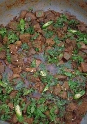 A picture of Bhuni kalaji(liver).