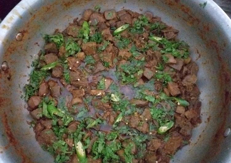 Recipe of Super Quick Homemade Bhuni kalaji(liver)