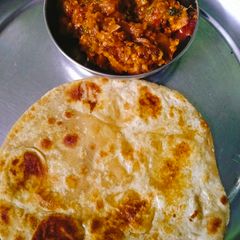 A picture of Baingan ka bharta.