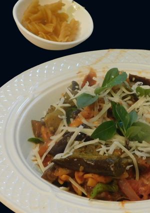 A picture of Pasta alla Norma: Eggplant Pasta.