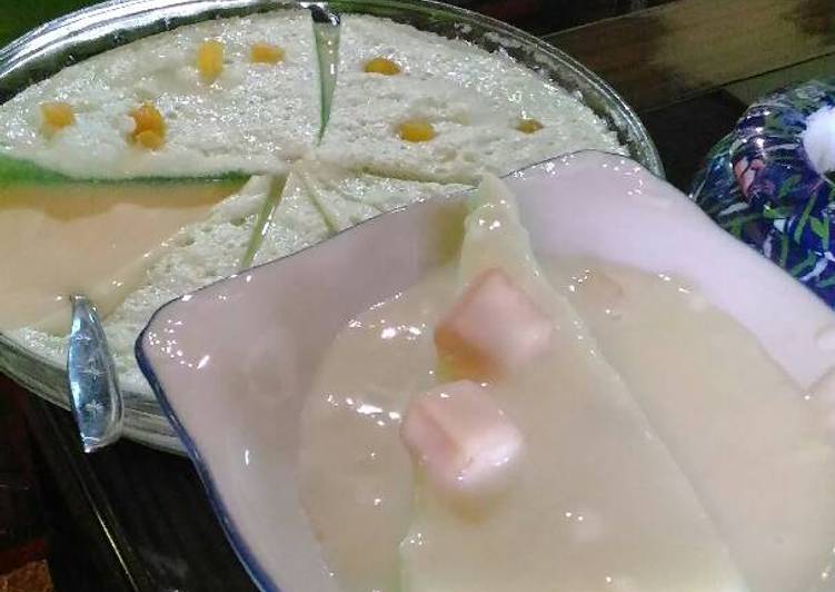 Cara Gampang Membuat Pudink fruit chocolate white yang Sempurna
