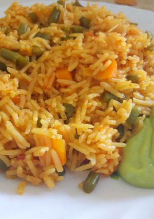 A picture of Tomato Vegetable Pulao#MyRiceDishContest.
