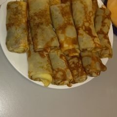 Egg Crepe Jam Roll A picture of Egg Crepe Jam Roll.