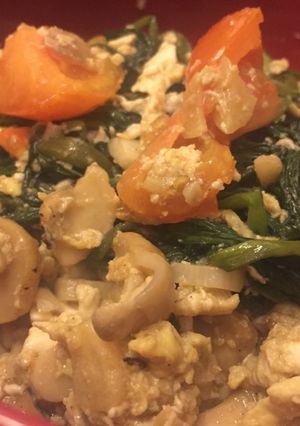 Foto resep Kangkung Tumis Jamur + 🍅 + 🍳