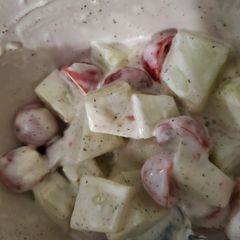 A picture of Cucumber Citrus Note Salad.