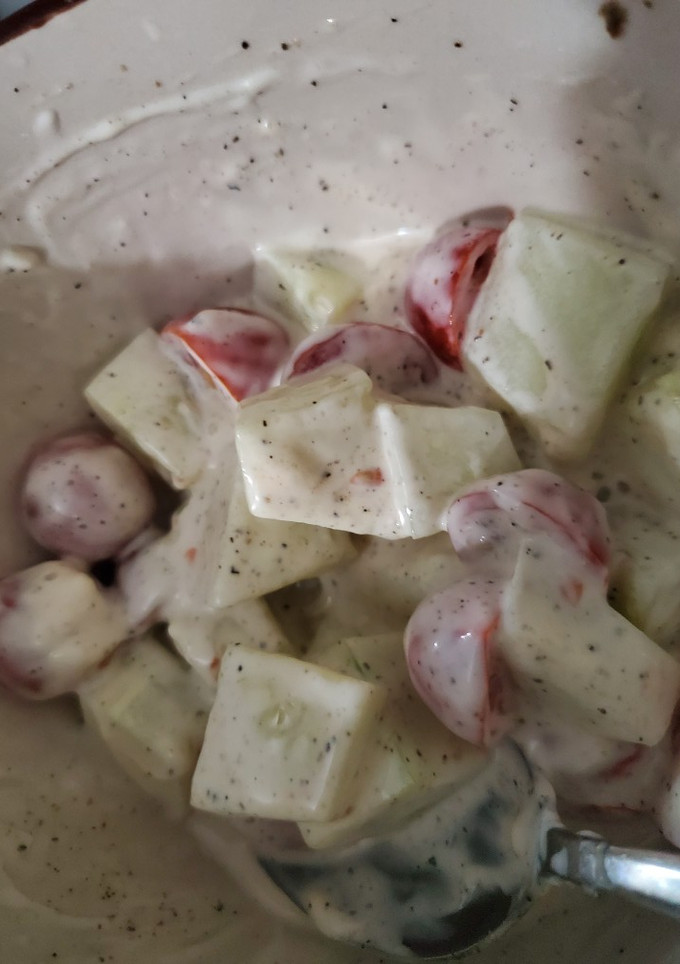 A picture of Cucumber Citrus Note Salad.