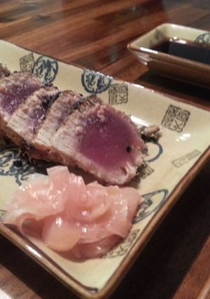 A picture of Tuna Tataki.
