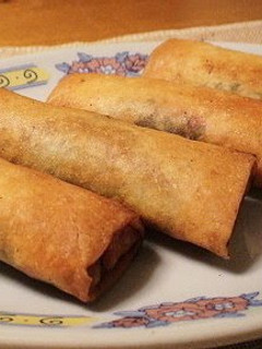 A picture of Easy Spring Rolls with Chicken Breast and Shiso.