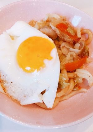 A picture of Stamina Yaki Udon with Just BBQ Sauce.