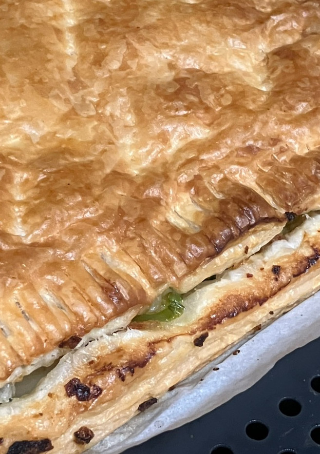 Una foto de Hojaldre de verduras crudas, para vegetarianos