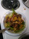 Steak stir fry salad