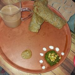 A picture of Pearl millet and hours gram dal dosa   .