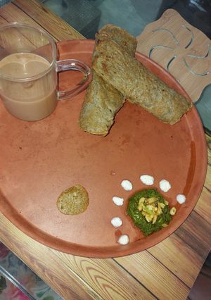 A picture of Pearl millet and hours gram dal dosa .