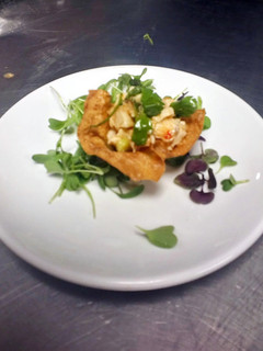 A picture of Chicken Salad Wontons.