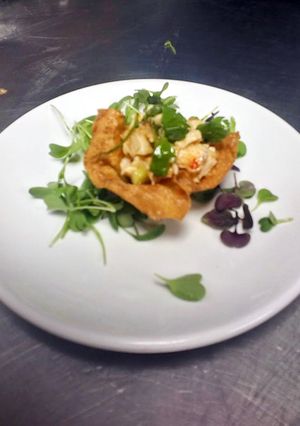 A picture of Chicken Salad Wontons.