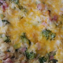 Ham and broccoli casserole A picture of Ham and broccoli casserole.