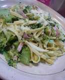 Broccoli and Ham Cream Cheese Pasta