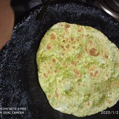 A picture of Palak paratha.
