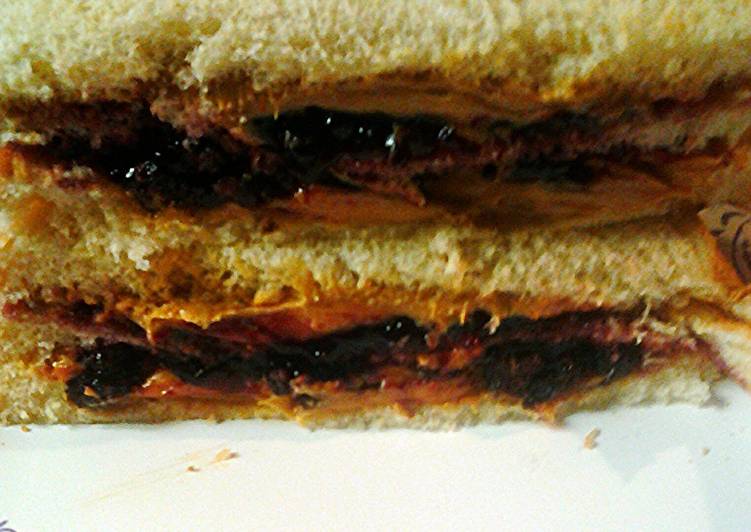 Recipe of Quick Peanut butter raisins and jelly