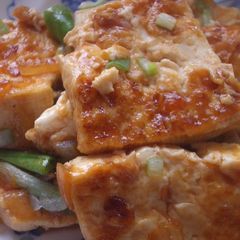 A picture of Fried Ketchup Tofu in 10 minutes.