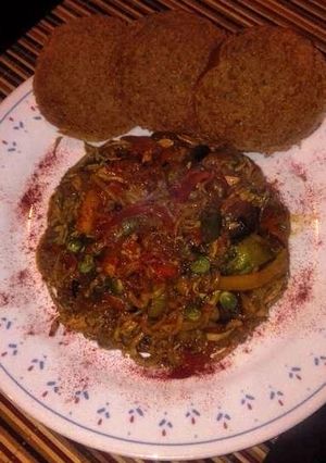 Una foto de Fantasía de verduras al wok