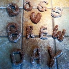 A picture of Home Brew Day Dog Biscuits.