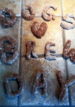 A picture of Home Brew Day Dog Biscuits.