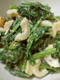 Easy Spinach and Chikuwa Fishcake Sticks with Mayonnaise and Ponzu