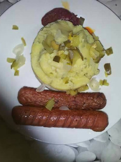 Una foto de Puré de patatas con bacón y cebolleta