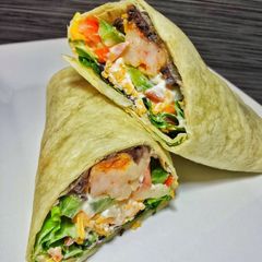 A picture of Spicy Shrimp Burritos.