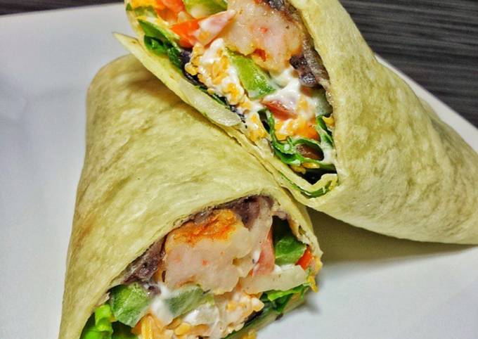 Spicy Shrimp Burritos