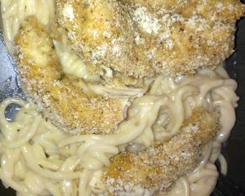 Update, Cooking Recipe breaded chicken and Alfredo Delicious
