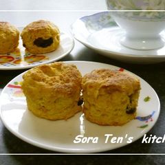 A picture of Okara (Soy Pulp) and Kabocha Squash Scones.